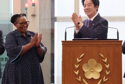 Taiwan President Lai Ching-te with Eswatini Deputy Prime Minister Thulisile